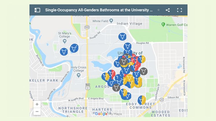 Campus Single-Occupancy Restroom Map
